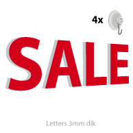 Losse letters woord SALE 2stuks 3mm dik  PA-22
